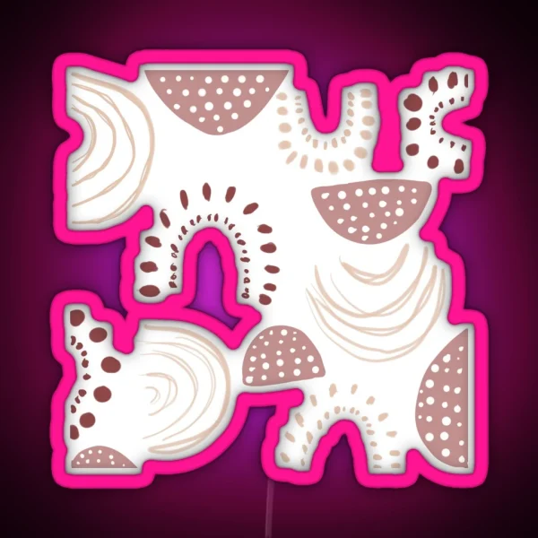 Pink Playful Pattern RGB Neon Sign