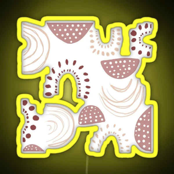 Pink Playful Pattern RGB Neon Sign