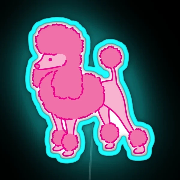 Pink Poodle RGB Neon Sign