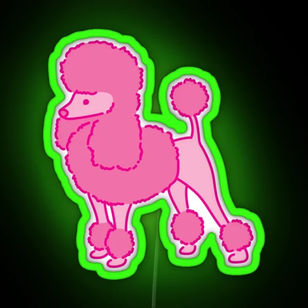 Pink Poodle RGB Neon Sign
