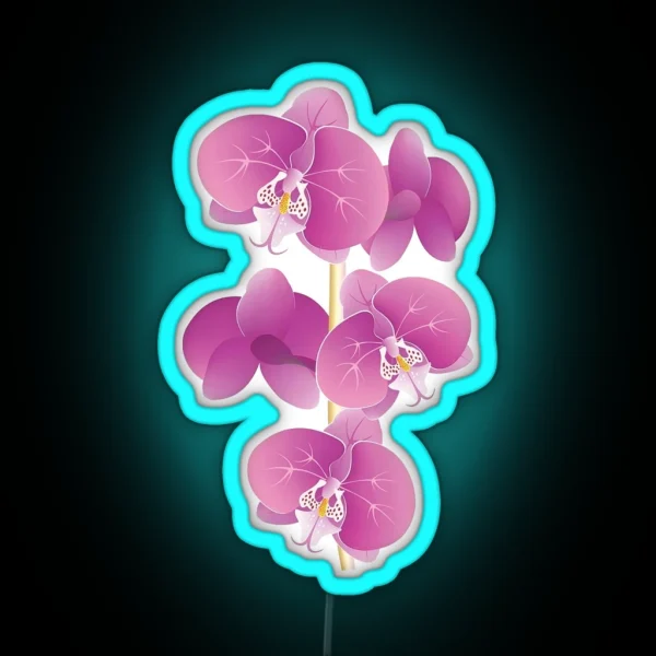 Pink Purple Orchid RGB Neon Sign