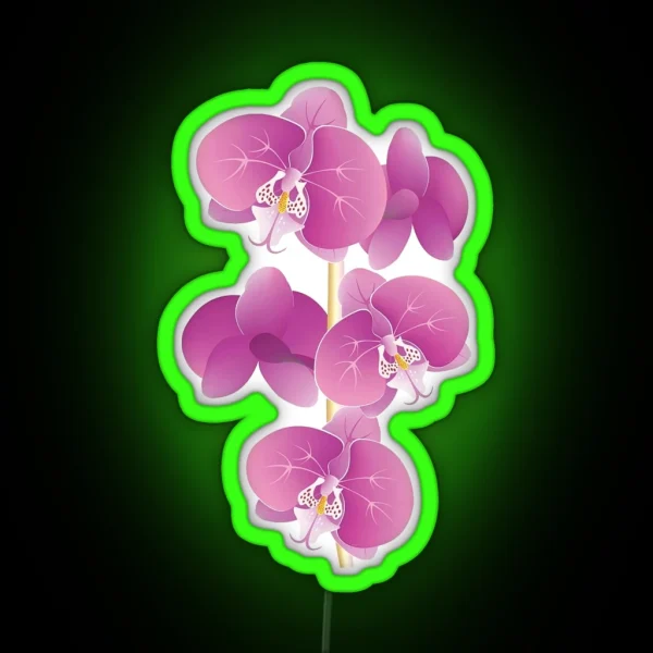 Pink Purple Orchid RGB Neon Sign