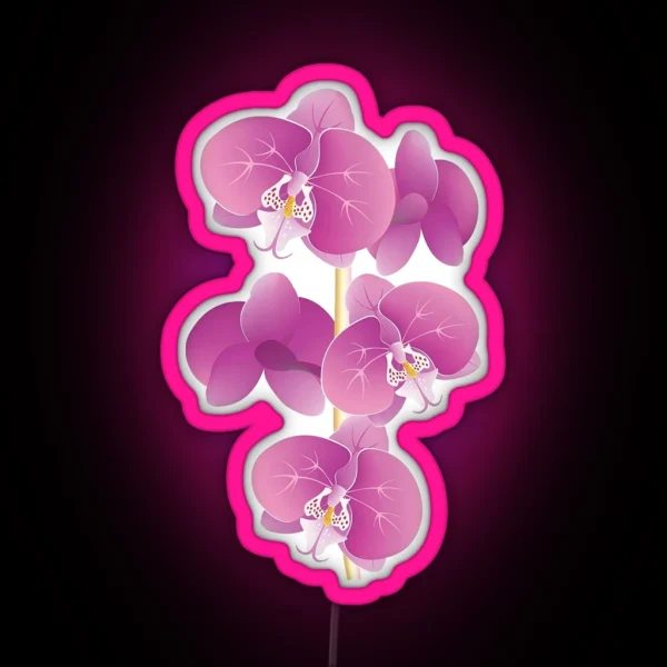 Pink Purple Orchid RGB Neon Sign