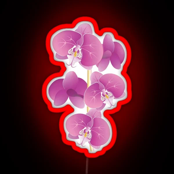 Pink Purple Orchid RGB Neon Sign