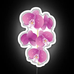 Pink Purple Orchid RGB Neon Sign