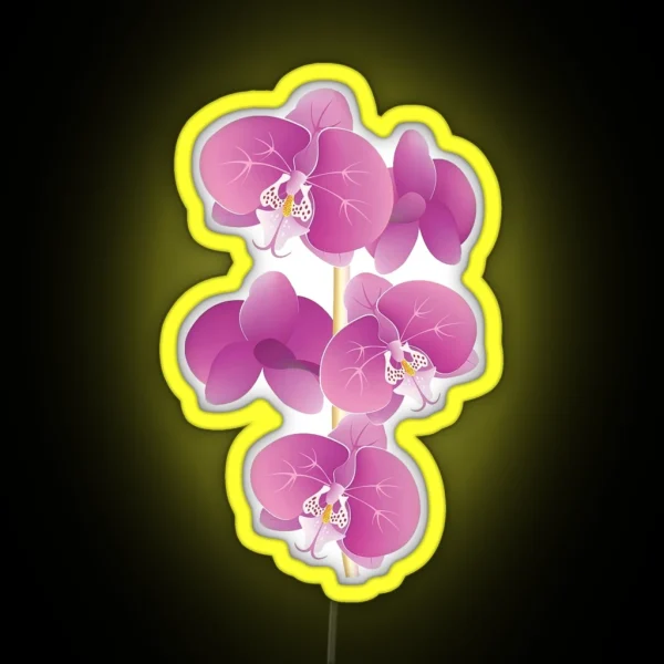 Pink Purple Orchid RGB Neon Sign