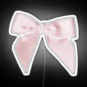 Pink Ribbon Bow RGB Neon Sign