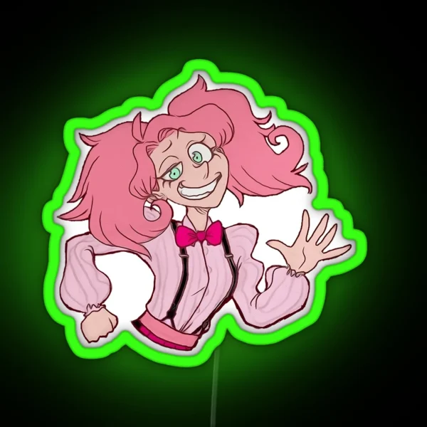 Pink Roaring 1920 S Girl RGB Neon Sign