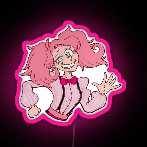 Pink Roaring 1920 S Girl RGB Neon Sign