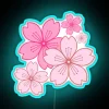 Vibrant pink sakura blossom LED neon light decoration signs