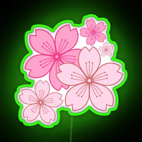 Pink Sakura Blossoms RGB Neon Sign