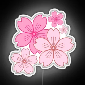 Pink Sakura Blossoms RGB Neon Sign