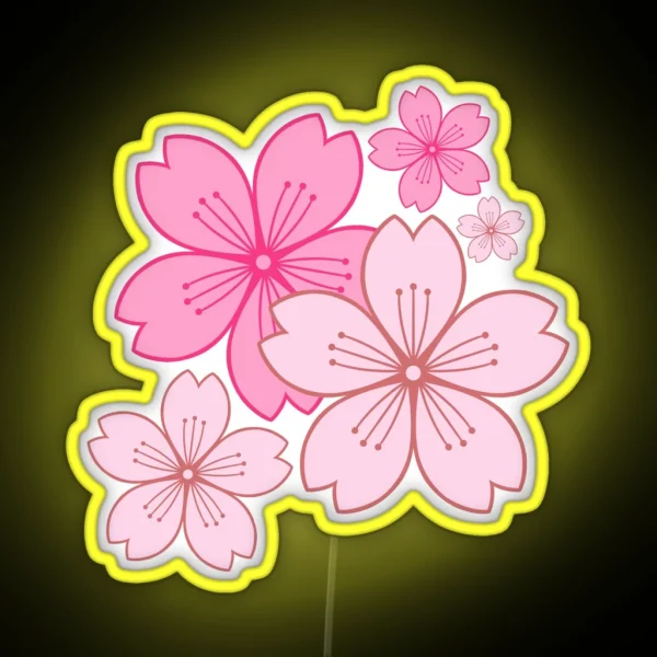 Pink Sakura Blossoms RGB Neon Sign