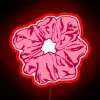 Neon pink scrunchie inspired decorative lighted wall art for bedrooms.
