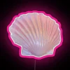 Pink seashell themed colorful decorative RGB neon wall art display
