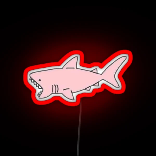 Pink Shark RGB Neon Sign