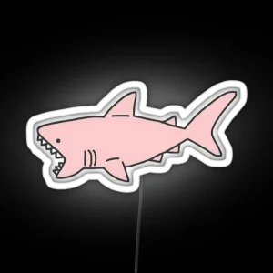 Pink Shark RGB Neon Sign