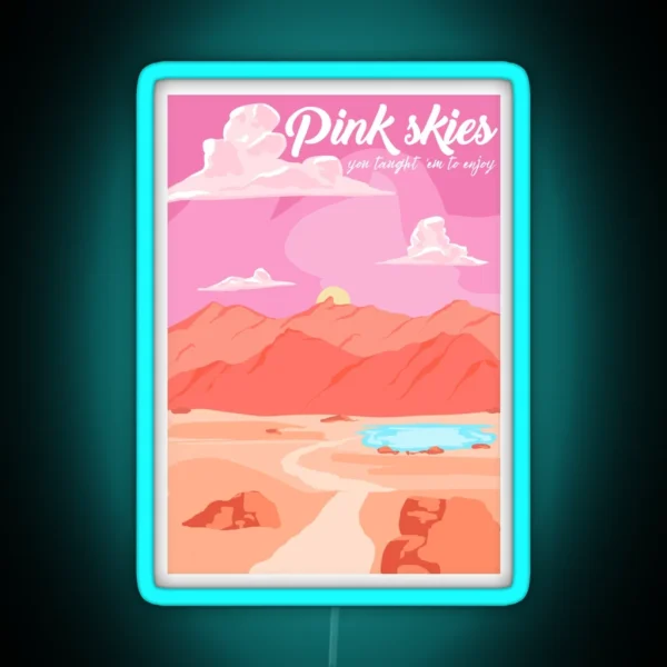 Pink Sky Art Deco RGB Neon Sign