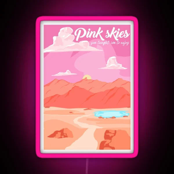 Pink Sky Art Deco RGB Neon Sign