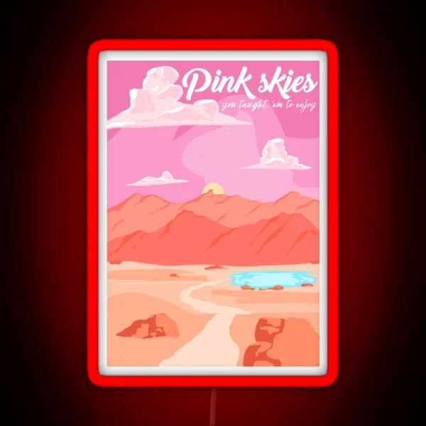 Pink Sky Art Deco RGB Neon Sign