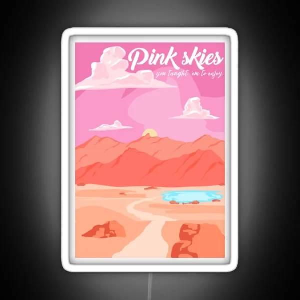 Pink Sky Art Deco RGB Neon Sign