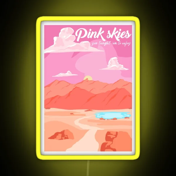 Pink Sky Art Deco RGB Neon Sign