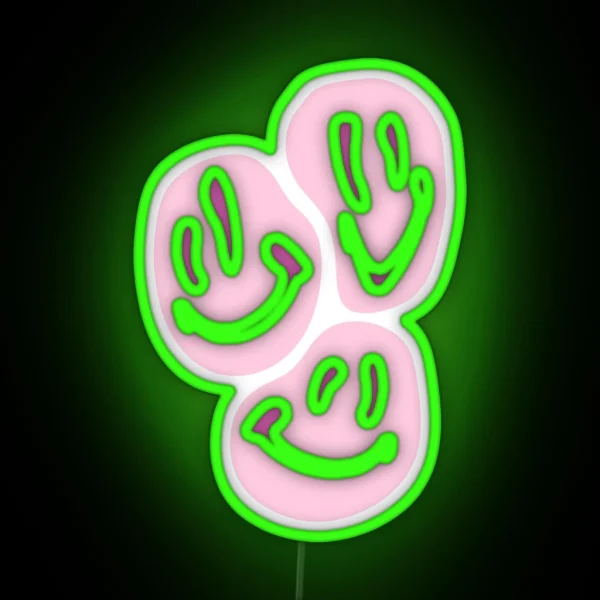 PINK SMILES RGB Neon Sign