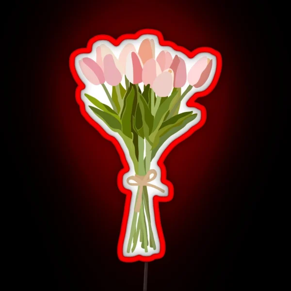 Pink Tulips RGB Neon Sign