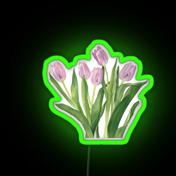 Pink Tulips RGB Neon Sign