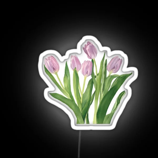 Pink Tulips RGB Neon Sign