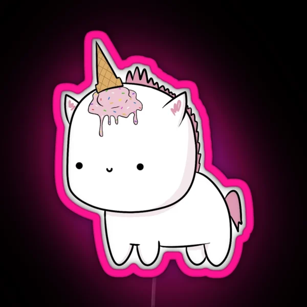 Pink Unicorn RGB Neon Sign