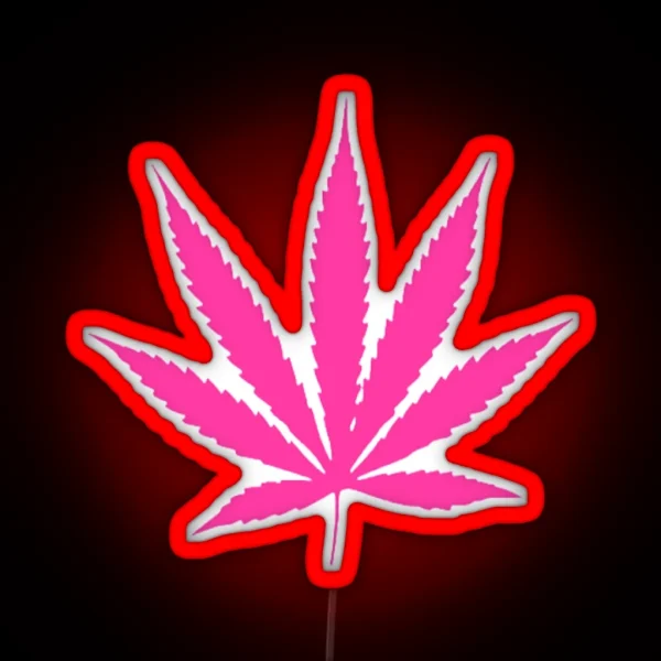 Pink Weed RGB Neon Sign