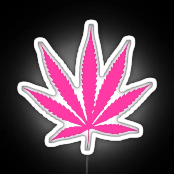 Pink Weed RGB Neon Sign