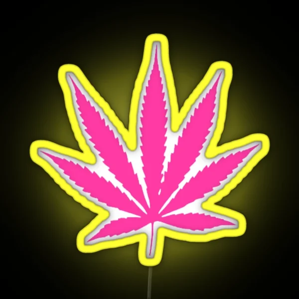 Pink Weed RGB Neon Sign