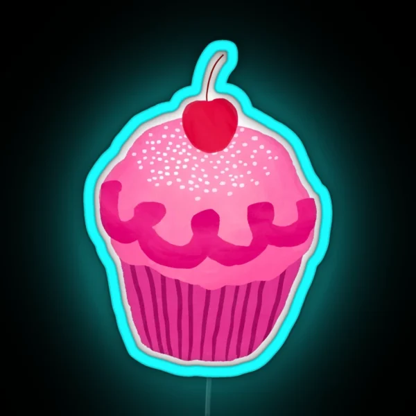 Pinkalicious Cupcake Design RGB Neon Sign