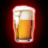 Vibrant Neon Sign Illuminates Love for Beer with Colorful Typography