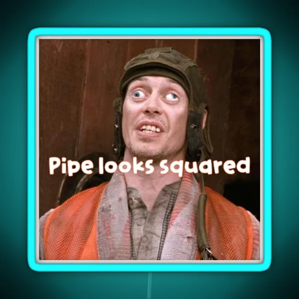 Pipe Looks Squared RGB Neon Sign
