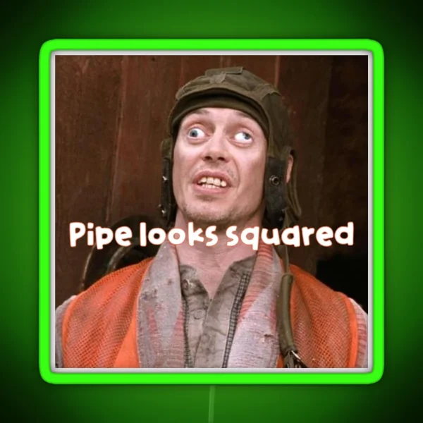 Pipe Looks Squared RGB Neon Sign