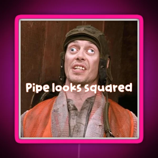 Pipe Looks Squared RGB Neon Sign