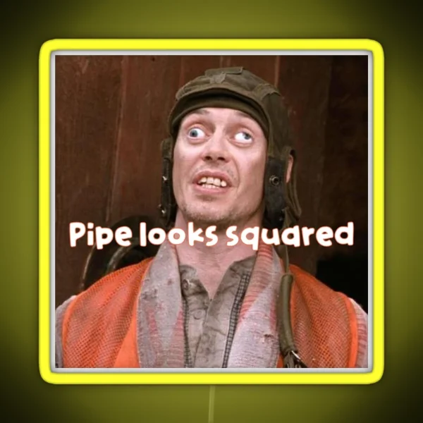 Pipe Looks Squared RGB Neon Sign