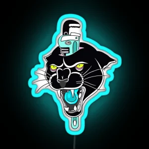 Pipe Wrench Panther RGB Neon Sign