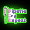 RGB Neon Sign Featuring Pipettes and PCR Reaction Lab Design