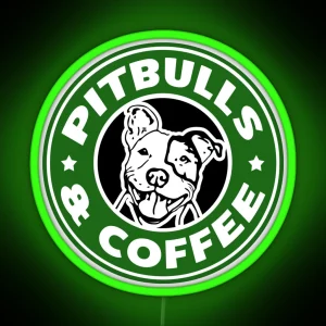 Pitbull And Coffee Funny Parody Saying Led RGB Neon Sign