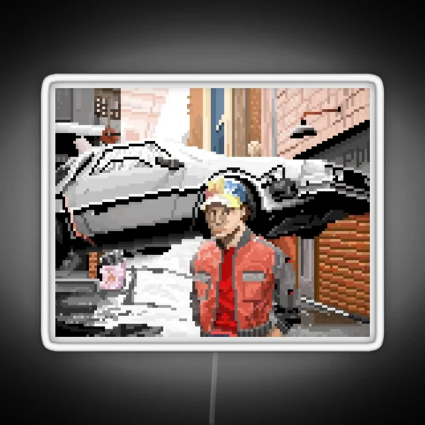 Pixel Art Mcfly RGB Neon Sign