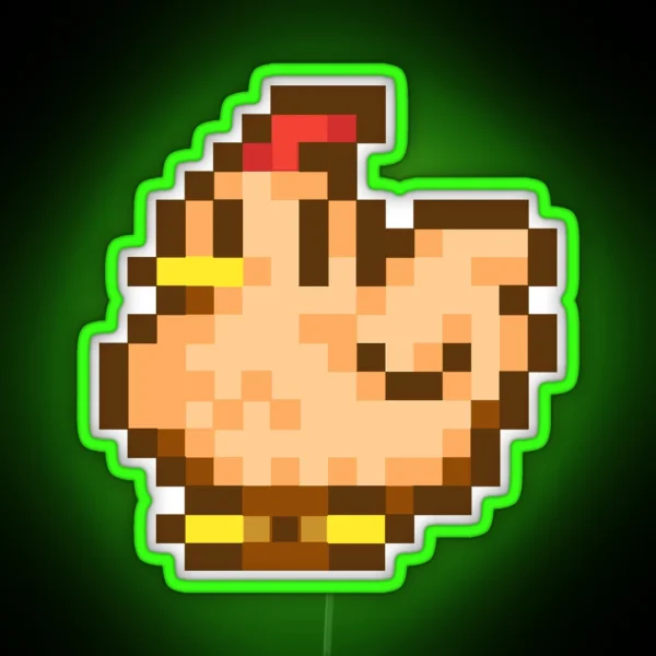 Pixel Chicken RGB Neon Sign
