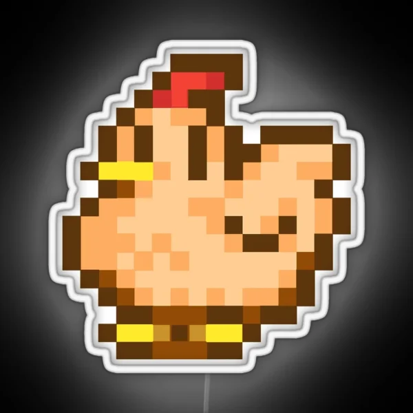 Pixel Chicken RGB Neon Sign