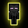 Vibrant LED pixel art display featuring an Enderman character.