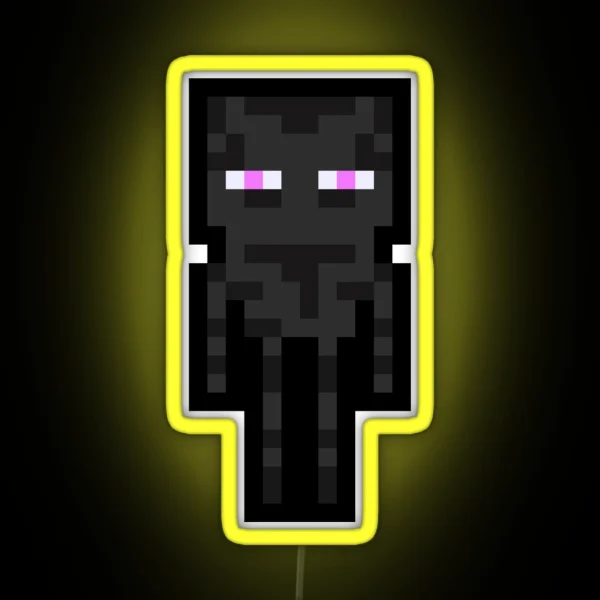 Pixel Enderman RGB Neon Sign