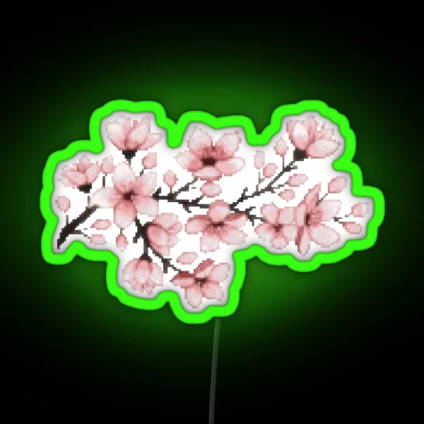 Pixel Flowers RGB Neon Sign