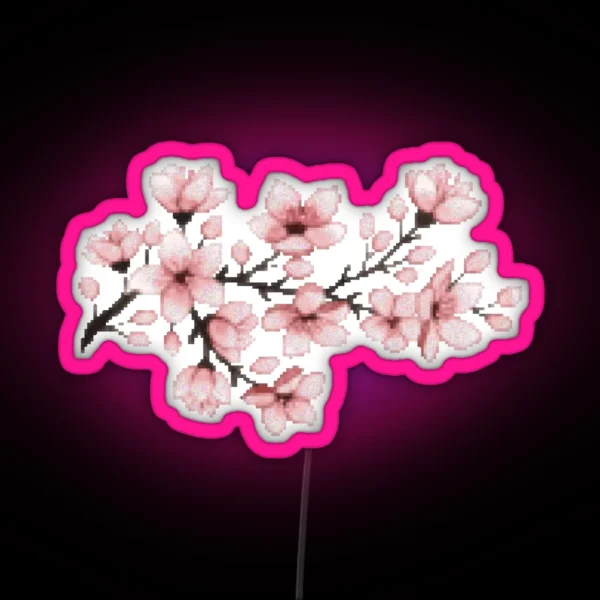 Pixel Flowers RGB Neon Sign